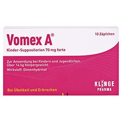 Vomex A Kinder 70mg forte 10 Stück N1 - Vorderseite