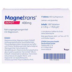 MAGNETRANS Depot 400 mg Tabletten 100 Stck - Unterseite