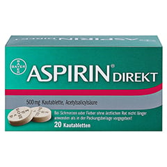 Aspirin Direkt 20 Stück - Rückseite