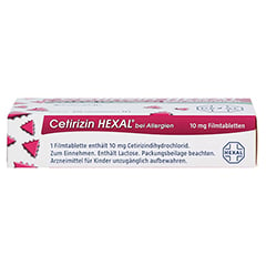 Cetirizin HEXAL bei Allergien 20 Stück N1 - Unterseite