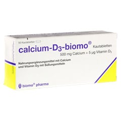 CALCIUM-D3-biomo Kautabletten 500+D 50 Stück