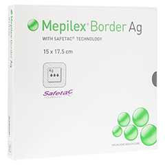 MEPILEX Border Ag Schaumverb.15x17,5 cm steril 5 Stck