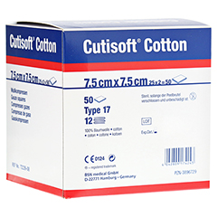 CUTISOFT Cotton Kompr.7,5x7,5 cm ster.12fach 25x2 Stück