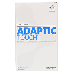 ADAPTIC Touch 5x7,6 cm nichthaft.Sil.Wundauflage 10 Stck