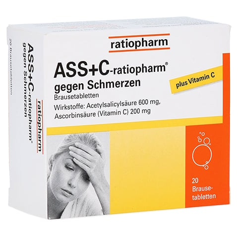 ASS+C-ratiopharm gegen Schmerzen 20 Stck