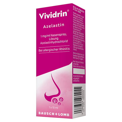 Vividrin Azelastin Nasenspray Akuthilfe bei Heuschnupfen und Allergien