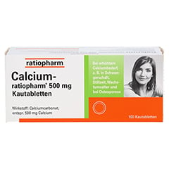 Calcium-ratiopharm 500mg 100 Stck N3 - Vorderseite