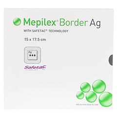 MEPILEX Border Ag Schaumverb.15x17,5 cm steril 5 Stck - Vorderseite