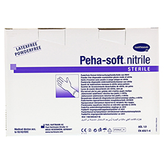 PEHA-SOFT nitrile Unt.Handsch.steril puderfrei M 50x2 Stck - Vorderseite