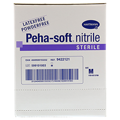 PEHA-SOFT nitrile Unt.Handsch.steril puderfrei M 50x2 Stck - Linke Seite