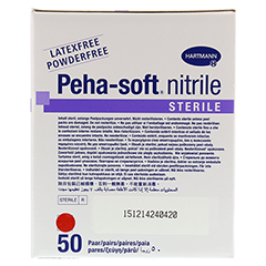 PEHA-SOFT nitrile Unt.Handsch.steril puderfrei M 50x2 Stck - Rechte Seite