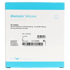 BIATAIN Silicone Schaumverband 12,5x12,5 cm 10 Stück - Rückseite