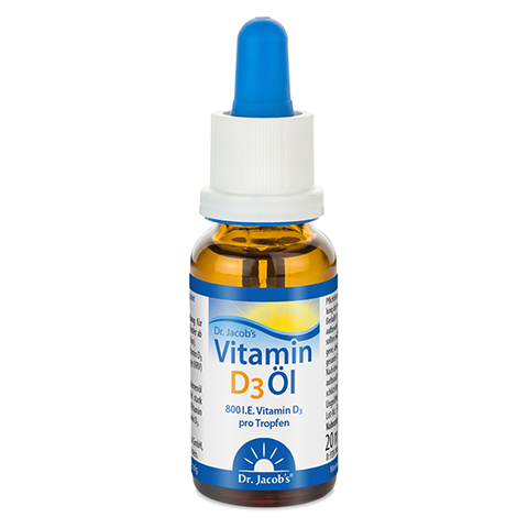 Dr. Jacob's Vitamin D3 l 640 Tropfen 800 IE D3 vegetarisch 20 Milliliter