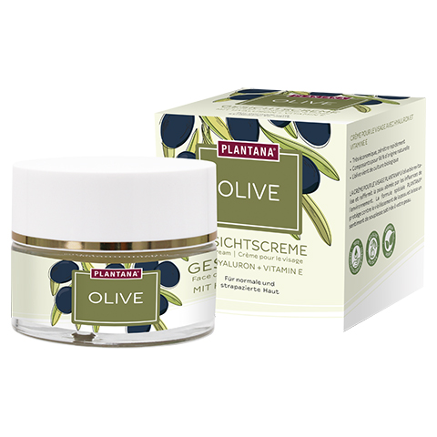 PLANTANA Olive Gesichtscreme Hyaluron & Vitamin-E 50 Milliliter