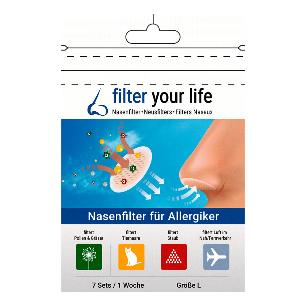 FILTER YOUR LIFE Nasenfilter f.Allergiker Gr.L 7x2 Stück
