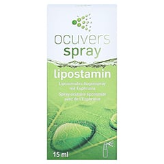 OCUVERS spray lipostamin Augenspray mit Euphrasia 15 Milliliter - Vorderseite