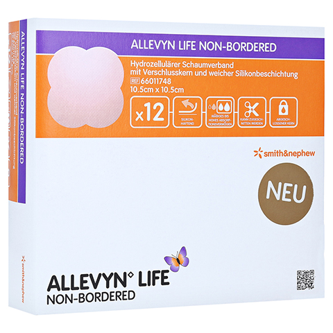 ALLEVYN Life non-bordered 10,5x10,5 cm Silik.Sch. 12 Stück