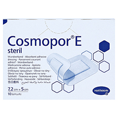 COSMOPOR E steril Wundverband 5x7,2 cm 10 Stck - Vorderseite