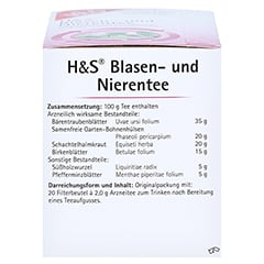 H&S Blasen-und Nierentee 20x2.0 Gramm - Linke Seite
