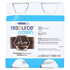 RESOURCE Protein Schokolade neue Rezeptur flss. 4x200 Milliliter - Vorderseite
