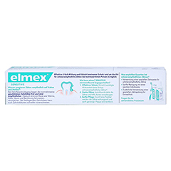 ELMEX SENSITIVE Zahnpasta 75 Milliliter - Rückseite