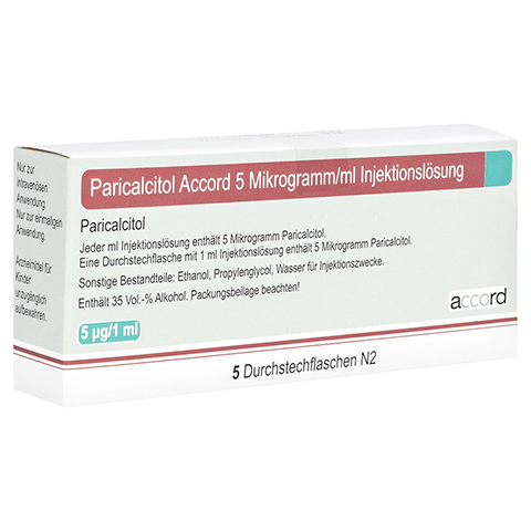PARICALCITOL Accord 5 Mikrogramm/ml Inj.-Lsg.Dsfl. 5x1 Milliliter N2