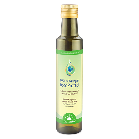 DHA + EPA vegan TocoProtect 250 ml Algenöl Olivenöl Omega-3