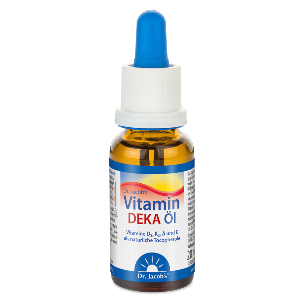 Dr. Jacob's DEKA Öl 800 IE Vitamin D3+K2+A+E 640 Tropfen 20 Milliliter