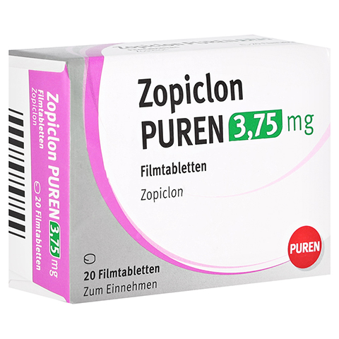 Zopiclon PUREN 3,75mg 20 Stck N2