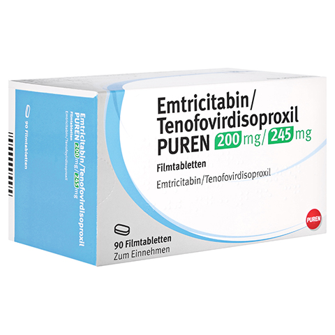 Emtricitabin/Tenofovirdisoproxil PUREN 200mg/245mg 90 Stck N3