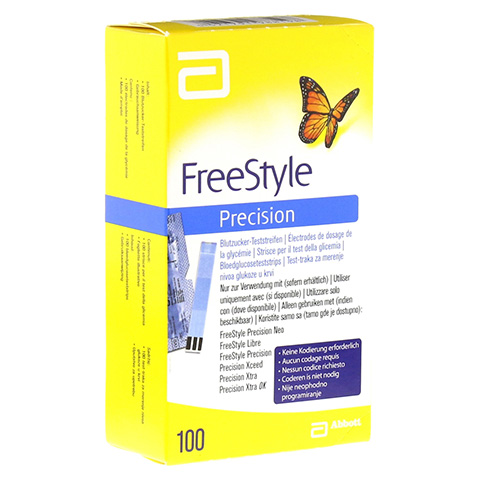 Freestyle Precision Blutzucker Teststreifen ohne Codieren 100 Stck