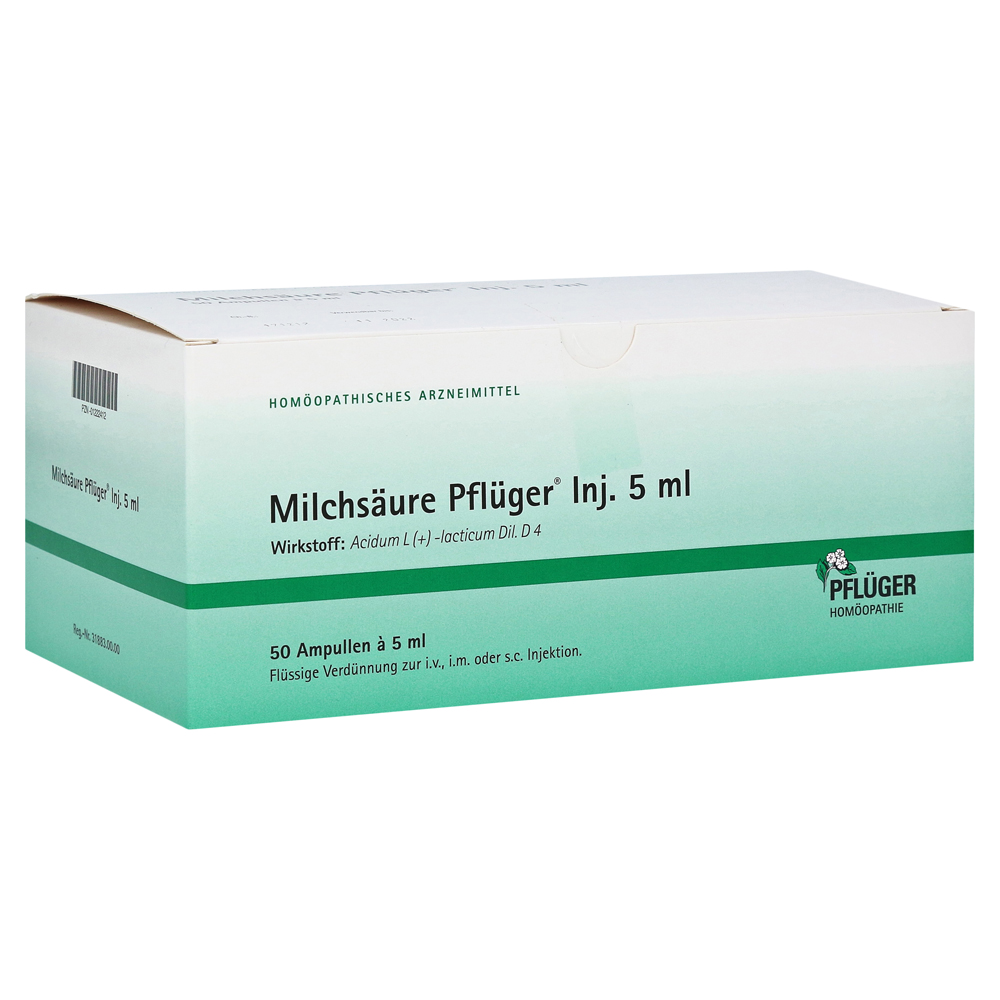 MILCHSÄURE Pflüger Injektionslösung 5 ml 50 Stück