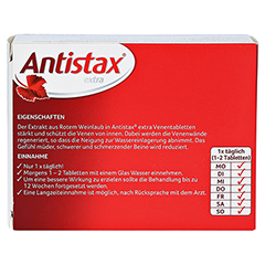 Antistax extra Venentabletten 90 Stk., bei Krampfadern & Besenreiser 90 Stück - Rückseite