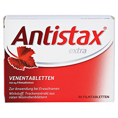 Antistax extra Venentabletten 90 Stk., bei Krampfadern & Besenreiser 90 Stück - Vorderseite