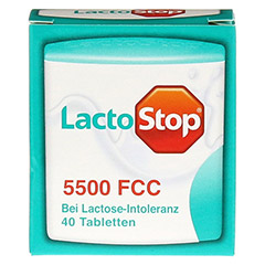 LACTOSTOP 5.500 FCC Tabletten Klickspender 40 Stck - Vorderseite