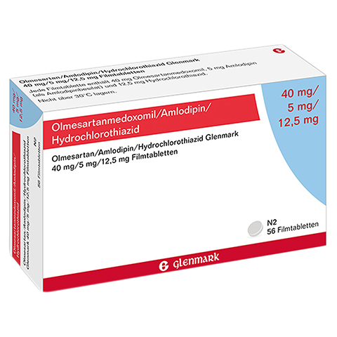 Olmesartan/Amlodipin/Hydrochlorothiazid Glenmark 40/5/12,5mg 98 Stck N3