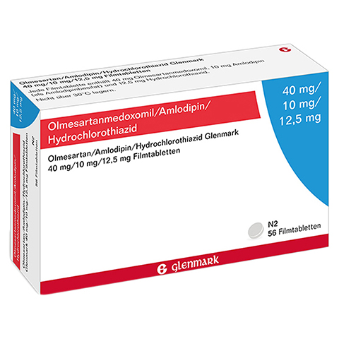 Olmesartan/Amlodipin/Hydrochlorothiazid Glenmark 40/10/12,5 98 Stck N3