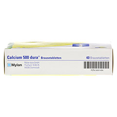 Calcium 500 dura 40 Stück - Unterseite