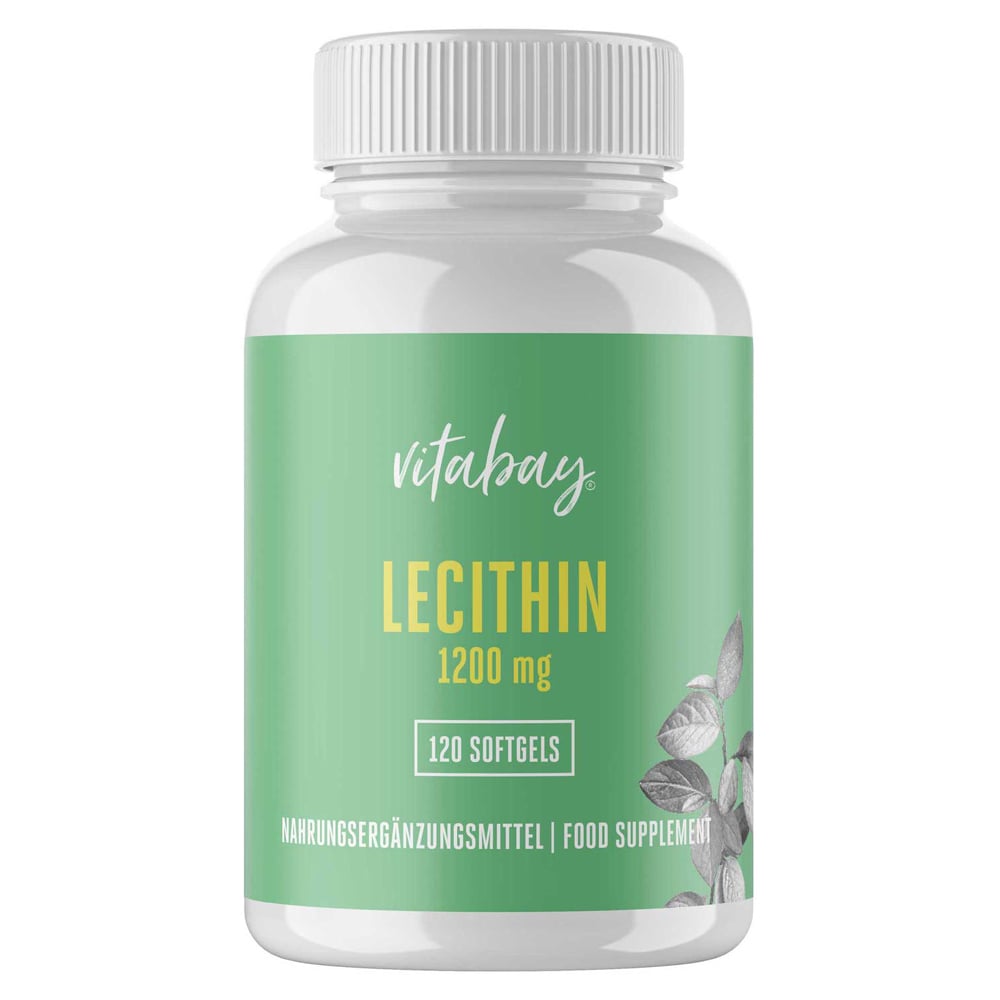 LECITHIN 1200 mg Sojalecithin+Vit.E vegan Weichk. 120 Stück