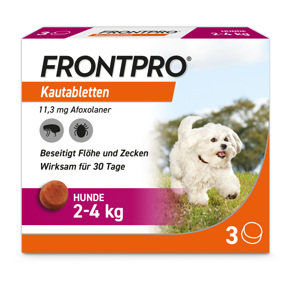 FRONTPRO 11 mg Kautabletten f.Hunde 2-4 kg 3 Stück