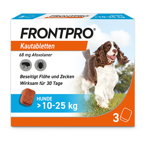 FRONTPRO 68 mg Kautabletten f.Hunde >10-25 kg 3 Stck