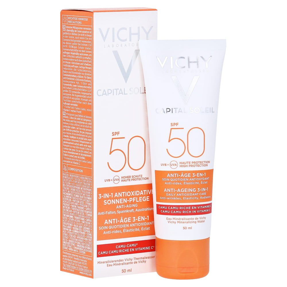 Vichy Ideal Soleil Anti-Age Sonnenpflege für das Gesicht LSF 50 50 Milliliter