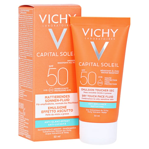 Vichy Ideal Soleil Mattierendes Sonnen-Fluid für das Gesicht LSF 50 50 Milliliter