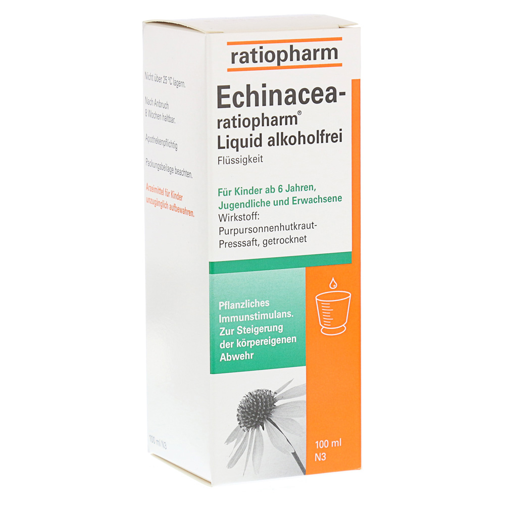 Echinacea-ratiopharm Liquid alkoholfrei Lösung zum Einnehmen 100 Milliliter