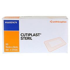 CUTIPLAST steril Wundverband 8x15 cm 50 Stück - Vorderseite