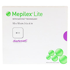 MEPILEX Lite Schaumverband 10x10 cm steril 5 Stück - Vorderseite