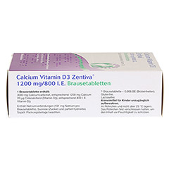 CALCIUM VITAMIN D3 Zentiva 1200 mg/800 I.E. Br.Tab 20 Stck N1 - Rechte Seite
