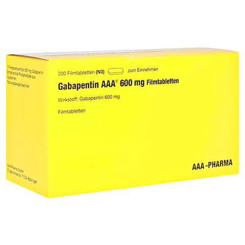 Gabapentin AAA 600mg 200 Stck N3