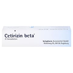 Cetirizin beta 7 Stück - Unterseite