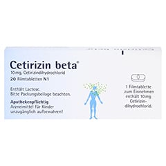 Cetirizin beta 20 Stück N1 - Rückseite